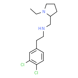 ChemSpider 2D Image | 2-(3,4-Dichlorophenyl)-N-[(1-ethyl-2-pyrrolidinyl)methyl]ethanamine | C15H22Cl2N2