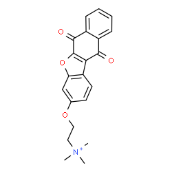 ChemSpider 2D Image | 2-[(6,11-Dioxo-6,11-dihydrobenzo[b]naphtho[2,3-d]furan-3-yl)oxy]-N,N,N-trimethylethanaminium | C21H20NO4