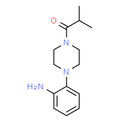 ChemSpider 2D Image | 1-[4-(2-Aminophenyl)-1-piperazinyl]-2-methyl-1-propanone | C14H21N3O