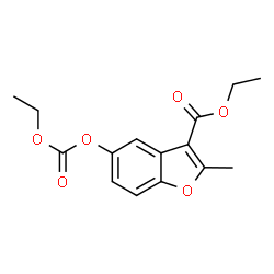 ChemSpider 2D Image | Ethyl 5-[(ethoxycarbonyl)oxy]-2-methyl-1-benzofuran-3-carboxylate | C15H16O6