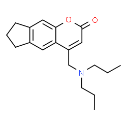 ChemSpider 2D Image | 4-[(Dipropylamino)methyl]-7,8-dihydrocyclopenta[g]chromen-2(6H)-one | C19H25NO2