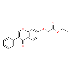 ChemSpider 2D Image | Ethyl (2S)-2-[(4-oxo-3-phenyl-4H-chromen-7-yl)oxy]propanoate | C20H18O5