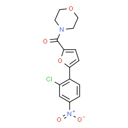 ChemSpider 2D Image | [5-(2-Chloro-4-nitrophenyl)-2-furyl](4-morpholinyl)methanone | C15H13ClN2O5