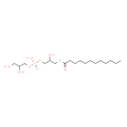 ChemSpider 2D Image | 3-{[(2,3-Dihydroxypropoxy)(hydroxy)phosphoryl]oxy}-2-hydroxypropyl laurate | C18H37O9P