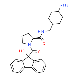 ChemSpider 2D Image | N-[(4-Aminocyclohexyl)methyl]-1-[(9-hydroxy-9H-fluoren-9-yl)carbonyl]-L-prolinamide | C26H31N3O3