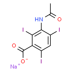 ChemSpider 2D Image | Acetrizoate sodium | C9H5I3NNaO3