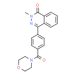 ChemSpider 2D Image | 2-Methyl-4-[4-(morpholine-4-carbonyl)-phenyl]-2H-phthalazin-1-one | C20H19N3O3