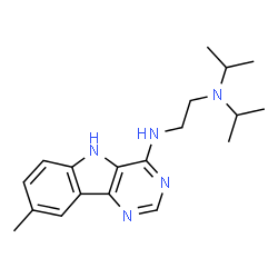 ChemSpider 2D Image | N,N-Diisopropyl-N'-(8-methyl-5H-pyrimido[5,4-b]indol-4-yl)-1,2-ethanediamine | C19H27N5