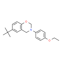 ChemSpider 2D Image | 6-tert-butyl-3-(4-ethoxyphenyl)-2,4-dihydro-1,3-benzoxazine | C20H25NO2