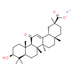 ChemSpider 2D Image | POTASSIUM GLYCYRRHETINATE | C30H45KO4