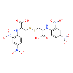 ChemSpider 2D Image | N,N'-Bis(2,4-dinitrophenyl)cystine | C18H16N6O12S2