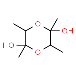 ChemSpider 2D Image | 2,3,5,6-Tetramethyl-1,4-dioxane-2,5-diol | C8H16O4