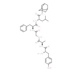 ChemSpider 2D Image | Adamantan-1-yl L-tyrosyl-D-alanylglycyl-L-phenylalanyl-L-leucinate | C39H53N5O7