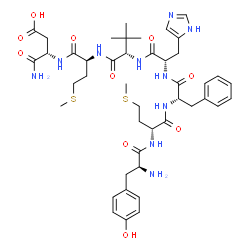ChemSpider 2D Image | L-tyrosyl-D-methionyl-L-phenylalanyl-L-histidyl-3-methyl-L-valyl-L-methionyl-L-alpha-asparagine | C44H62N10O10S2
