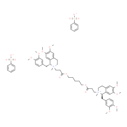 ChemSpider 2D Image | (1R,1'R)-2,2'-{1,5-Pentanediylbis[oxy(3-oxo-3,1-propanediyl)]}bis[1-(3,4-dimethoxybenzyl)-6,7-dimethoxy-2-methyl-1,2,3,4-tetrahydroisoquinolinium] bisbenzenesulfonate | C65H82N2O18S2