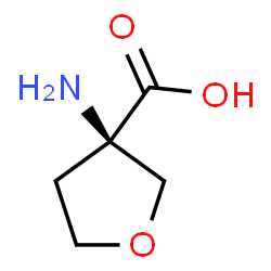 ChemSpider 2D Image | (3R)-3-Aminotetrahydro-3-furancarboxylic acid | C5H9NO3
