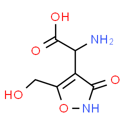 ChemSpider 2D Image | Amino[5-(hydroxymethyl)-3-oxo-2,3-dihydro-1,2-oxazol-4-yl]acetic acid | C6H8N2O5