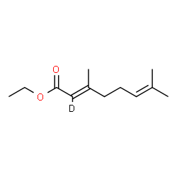 ChemSpider 2D Image | Ethyl (2E)-3,7-dimethyl(2-~2~H)-2,6-octadienoate | C12H19DO2