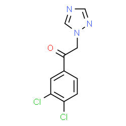 ChemSpider 2D Image | 1-(3,4-Dichlorophenyl)-2-(1H-1,2,4-triazol-1-yl)ethanone | C10H7Cl2N3O