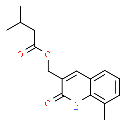 ChemSpider 2D Image | (8-methyl-2-oxo-1H-quinolin-3-yl)methyl 3-methylbutanoate | C16H19NO3