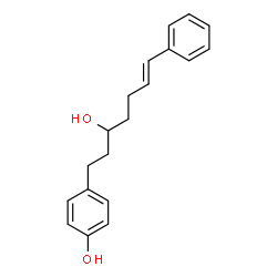 ChemSpider 2D Image | 4-[(6E)-3-Hydroxy-7-phenyl-6-hepten-1-yl]phenol | C19H22O2