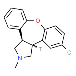 ChemSpider 2D Image | (3aR,12bR)-5-Chloro-2-methyl(3a-~3~H)-2,3,3a,12b-tetrahydro-1H-dibenzo[2,3:6,7]oxepino[4,5-c]pyrrole | C17H15TClNO