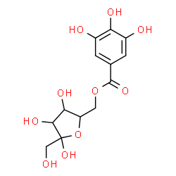 ChemSpider 2D Image | 6-O-(3,4,5-Trihydroxybenzoyl)hex-2-ulofuranose | C13H16O10