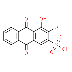 ChemSpider 2D Image | 1,2-Dihydroxyanthraquinone-3-sulfonic acid | C14H8O7S