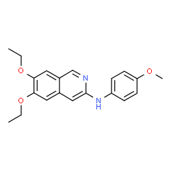 ChemSpider 2D Image | 6,7-diethoxy-N-(4-methoxyphenyl)isoquinolin-3-amine | C20H22N2O3