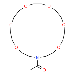 ChemSpider 2D Image | 1-(1,4,7,10,13,16-Hexaoxa-19-azacyclohenicosan-19-yl)ethanone | C16H31NO7