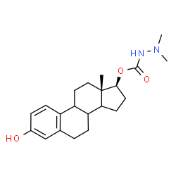 ChemSpider 2D Image | (8xi,9xi,14xi,17beta)-3-Hydroxyestra-1,3,5(10)-trien-17-yl 2,2-dimethylhydrazinecarboxylate | C21H30N2O3