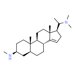 ChemSpider 2D Image | (3beta,5alpha,17alpha,20R)-N~3~,N~20~,N~20~-Trimethylpregn-14-ene-3,20-diamine | C24H42N2