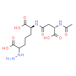 ChemSpider 2D Image | (2S)-2-[(N-Acetyl-L-beta-aspartyl)amino]-6-hydrazinoheptanedioic acid | C13H22N4O8