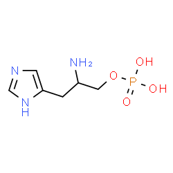 ChemSpider 2D Image | 2-Amino-3-(1H-imidazol-5-yl)propyl dihydrogen phosphate | C6H12N3O4P
