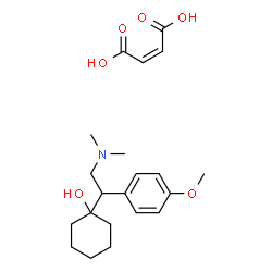 ChemSpider 2D Image | 1-[2-(Dimethylamino)-1-(4-methoxyphenyl)ethyl]cyclohexanol (2Z)-2-butenedioate (1:1) | C21H31NO6