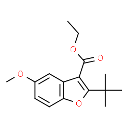 ChemSpider 2D Image | ethyl 2-tert-butyl-5-methoxy-1-benzofuran-3-carboxylate | C16H20O4