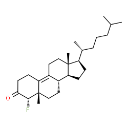 ChemSpider 2D Image | (4alpha,5beta)-4-Fluoro-5-methyl-19-norcholest-9-en-3-one | C27H43FO