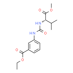 ChemSpider 2D Image | benzoic acid, 3-[[[[(1S)-1-(methoxycarbonyl)-2-methylpropyl]amino]carbonyl]amino]-, ethyl ester | C16H22N2O5