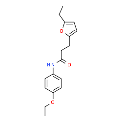 ChemSpider 2D Image | 2-furanpropanamide, N-(4-ethoxyphenyl)-5-ethyl- | C17H21NO3