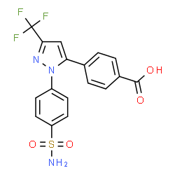 ChemSpider 2D Image | Carboxylic acid celecoxib | C17H12F3N3O4S
