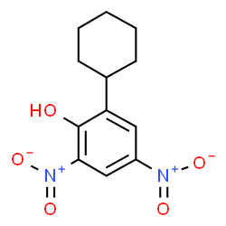 ChemSpider 2D Image | 2-Cyclohexyl-4,6-dinitrophenol | C12H14N2O5