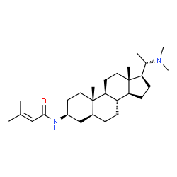 ChemSpider 2D Image | N-[(3beta,5alpha,20S)-20-(Dimethylamino)pregnan-3-yl]-3-methyl-2-butenamide | C28H48N2O