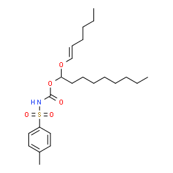 ChemSpider 2D Image | 1-[(1E)-1-Hexen-1-yloxy]nonyl [(4-methylphenyl)sulfonyl]carbamate | C23H37NO5S