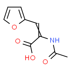 ChemSpider 2D Image | 2-acetamido-3-(2-furyl)prop-2-enoic acid | C9H9NO4