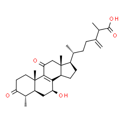 ChemSpider 2D Image | (4alpha,5alpha,7beta)-7-Hydroxy-4-methyl-3,11-dioxoergosta-8,24(28)-dien-26-oic acid | C29H42O5