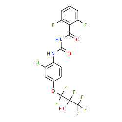 ChemSpider 2D Image | N-{[2-Chloro-4-(1,1,2,3,3,3-hexafluoro-2-hydroxypropoxy)phenyl]carbamoyl}-2,6-difluorobenzamide | C17H9ClF8N2O4