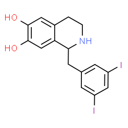 ChemSpider 2D Image | 1-(3,5-Diiodobenzyl)-1,2,3,4-tetrahydro-6,7-isoquinolinediol | C16H15I2NO2