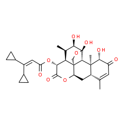 ChemSpider 2D Image | (1beta,11beta,12alpha,15beta)-1,11,12-Trihydroxy-2,16-dioxo-11,20-epoxypicras-3-en-15-yl 3,3-dicyclopropylacrylate | C29H36O9