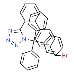 ChemSpider 2D Image | 5-[4'-(Brommethyl)biphenyl-2-yl]-1-trityl-1H-tetrazol | C33H25BrN4