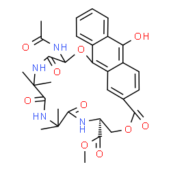 ChemSpider 2D Image | Methyl (5S)-14-acetamido-23-hydroxy-8,8,11,11-tetramethyl-2,7,10,13-tetraoxo-3,15-dioxa-6,9,12-triazatetracyclo[14.10.2.0~17,22~.0~24,28~]octacosa-1(27),16(28),17,19,21,23,25-heptaene-5-carboxylate | C31H34N4O10